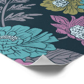 Dunkelblau, grün und Lila Poster (Ecke)