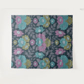 Dunkelblau, grün und Lila Wandteppich (Vorderseite (Horizontal))