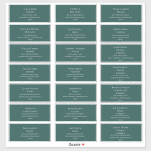 Dunkelblau grüne Wedding Guest Address Labels