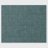 Dunkelblau Grüner Leinen Geschenkpapier (Flach)
