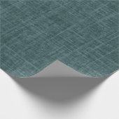 Dunkelblau Grüner Leinen Geschenkpapier (Ecke)