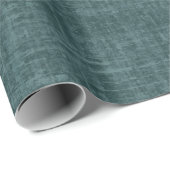 Dunkelblau Grüner Leinen Geschenkpapier (Rolleneckpunkt)