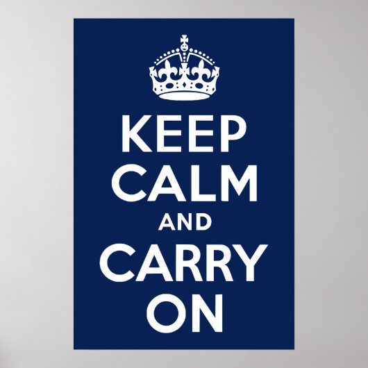 Dunkelblau halten Sie ruhig und tragen Sie weiter Poster (Vorne)