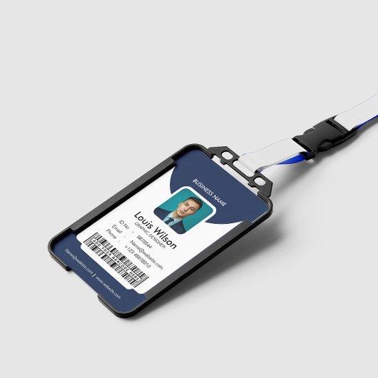 Dunkelblau | Individuell anpassbare Mitarbeiter-ID Ausweis