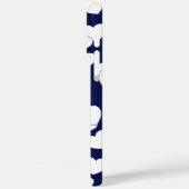 Dunkelblau, Individuelle Name Template, Weiße Herz Case-Mate iPhone Hülle (Rückseite / Links)