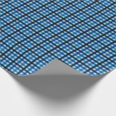 Dunkelblau Kariert Geschenkpapier (Ecke)