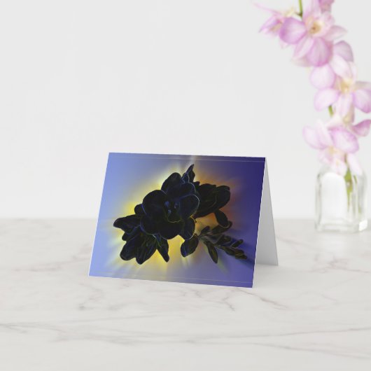 Dunkelblau Karte (Orchidee)