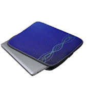 Dunkelblau Laptopschutzhülle (Vorne Knopf)
