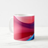 Dunkelblau lila abstrakt minimalistisch kaffeetasse (Vorderseite Links)