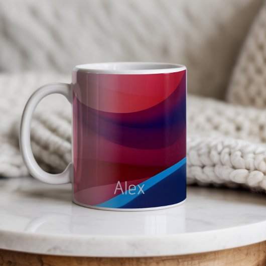 Dunkelblau lila abstrakt minimalistisch kaffeetasse