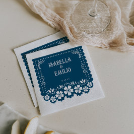 Dunkelblau | Mexican Papel Picado Wedding Serviette