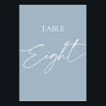 Dunkelblau-minimalistischer eleganter Tisch 8 Tischnummer<br><div class="desc">Dusty blau minimalistisch elegante Tabelle acht Tischnummern Matching Artikel verfügbar.</div>