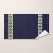 Dunkelblau mit Blumenzauber Badhandtuch Set (Handtuch)