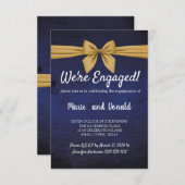 Dunkelblau mit Gold-Engagement-Partei (Vorne/Hinten)