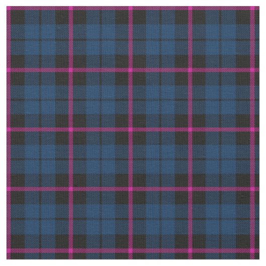 dunkelblau mit kariertem Druck des rosa Streifens Stoff (Nahaufnahme)