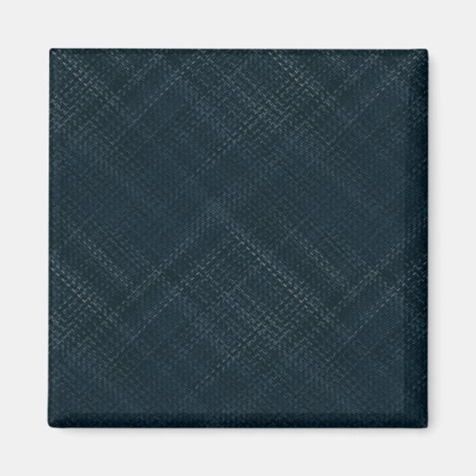 Dunkelblau mit karierten Pinstrichen Magnet (Vorne)