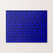 Dunkelblau mit schwarzen Kreisen Puzzle (Horizontal)
