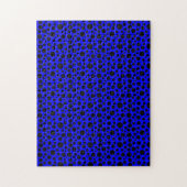 Dunkelblau mit schwarzen Kreisen Puzzle (Vertikal)