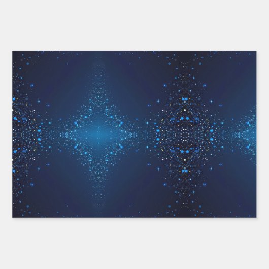 Dunkelblau mit Sprinklen Geschenkpapier Set (Vorderseite 3)