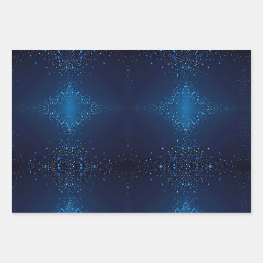 Dunkelblau mit Sprinklen Geschenkpapier Set (Vorderseite)