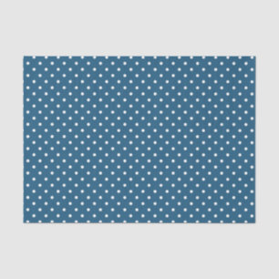 Dunkelblau mit weißen Polka-Punkten Seidenpapier