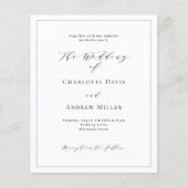 Dunkelblau - offizielle Hochzeitseinladung (Vorderseite)