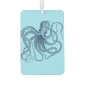 Dunkelblau-Oktopus-Illustration nautisches Design Autolufterfrischer (Rückseite)