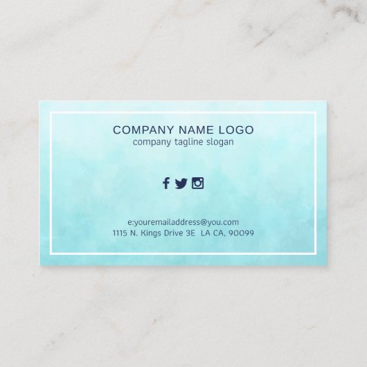 Dunkelblau-Oktopus Visitenkarte (Rückseite)