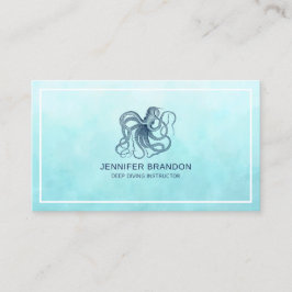 Dunkelblau-Oktopus Visitenkarte