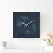 Dunkelblau Quadratische Wanduhr (Zuhause)