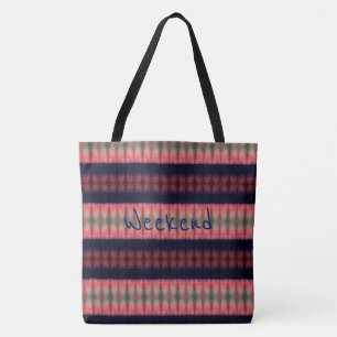 Dunkelblau Rosa und Grün Tasche