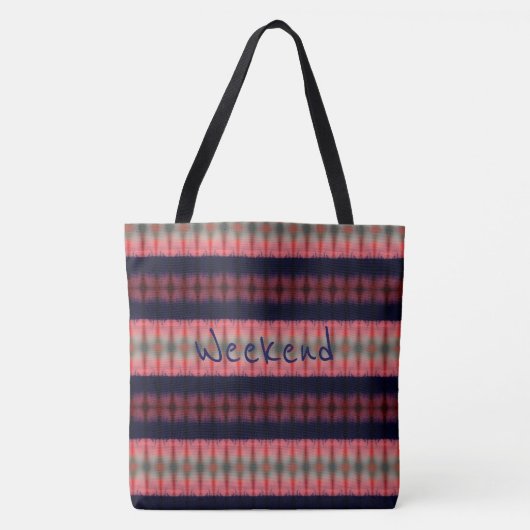 Dunkelblau, rosa und grün tasche (Vorderseite)