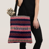 Dunkelblau, rosa und grün tasche (Von Nahem)