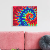 Dunkelblau-rote Gefärbte Krawatte 14"x11" Art Leinwanddruck (Insitu (Wohnzimmer))