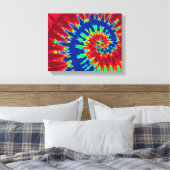 Dunkelblau-rote Gefärbte Krawatte 14"x11" Art Leinwanddruck (Insitu (Schlafzimmer))