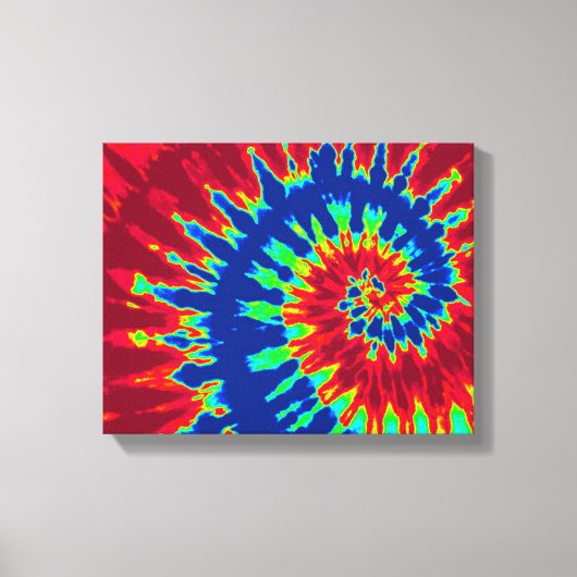 Dunkelblau-rote Gefärbte Krawatte 14"x11" Art Leinwanddruck (Vorderseite)