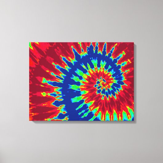 Dunkelblau-rote Gefärbte Krawatte 24"x18" Art Leinwanddruck (Vorderseite)