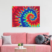 Dunkelblau-rote Gefärbte Krawatte 24"x18" Art Leinwanddruck (Insitu (Wohnzimmer))