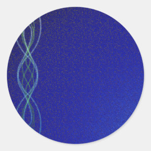 Dunkelblau Runder Aufkleber