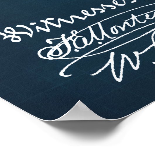 Dunkelblau | Saxophon - Patent Poster (Ecke)