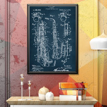 Dunkelblau | Saxophon - Patent