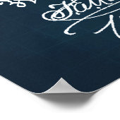 Dunkelblau | Saxophon - Patent Poster (Ecke)