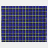 Dunkelblau, Schwarz und Gelb Kariert Fleecedecke (Vorderseite (Horizontal))