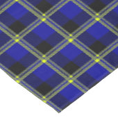 Dunkelblau, Schwarz und Gelb Kariert Tischdecke (Schrägansicht)