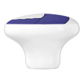 Dunkelblau, Schwarz und Weiß Keramikknauf (Seitenansicht)