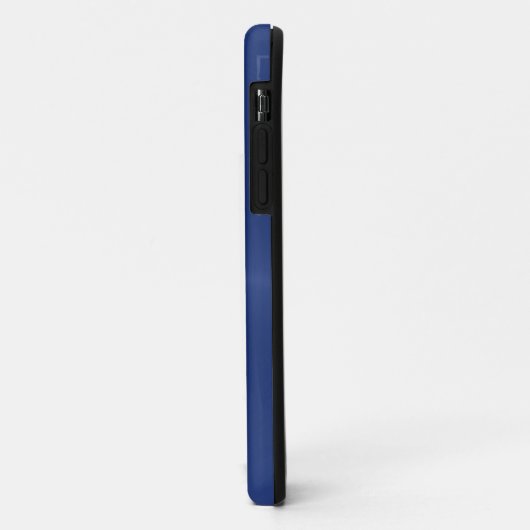 Dunkelblau-Shiny-Edelstahlmetall Case-Mate iPhone Hülle (Hinten/Links)