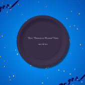 dunkelblau, solide Farbe - personalisiert Pappteller