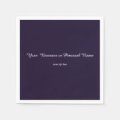 dunkelblau, solide Farbe - personalisiert Serviette (Vorderseite)