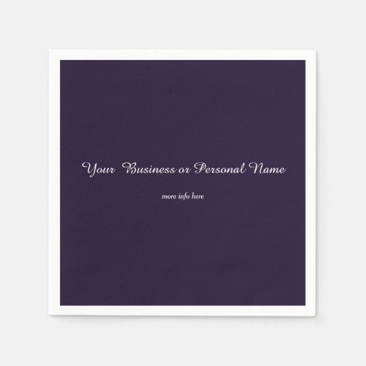dunkelblau, solide Farbe - personalisiert Serviette (Vorderseite)