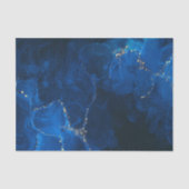 Dunkelblau Texturierte Imitate Gold Glitzer Seidenpapier (Vorderseite)